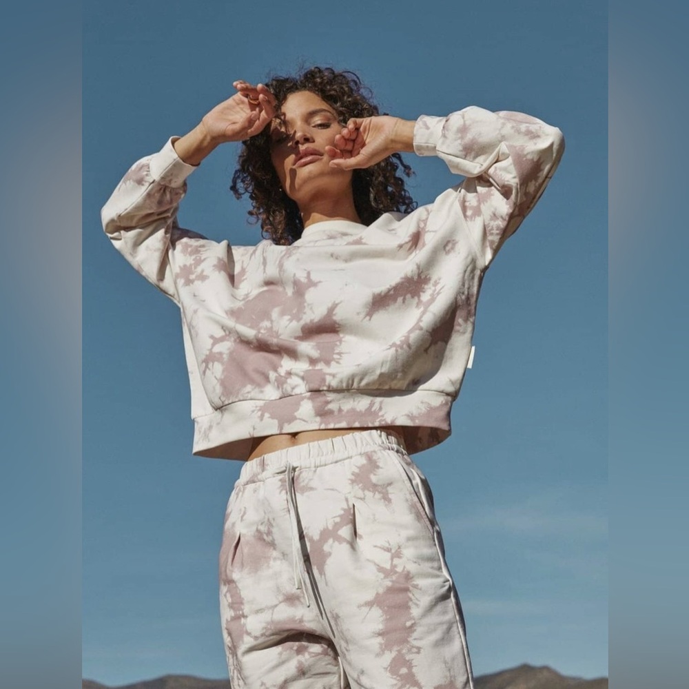 Varley Erwin Sweatshirt - Taupe Tie Dye